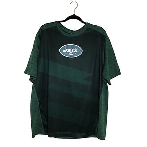 Majestic New York Jets NFL Mens Cool Base Performance Green T-Shirt‎ XL